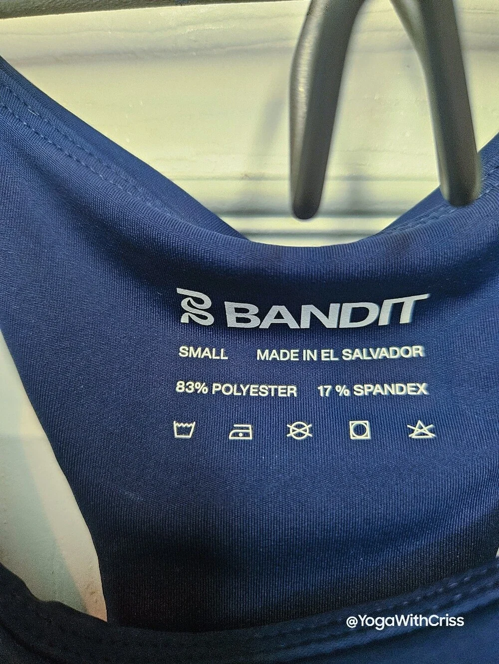 Bandit Stamina race crop top Navy size Small with pockets - Picture 6 of 8
